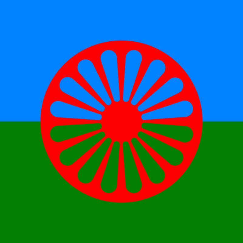 very big size romani gypsy flag illustration